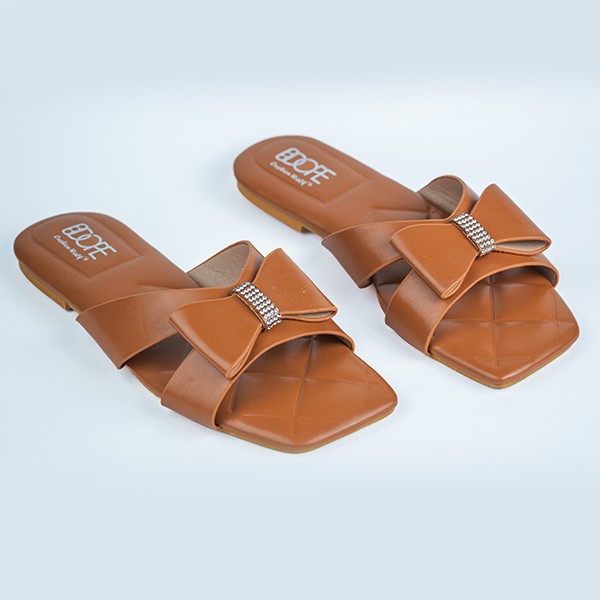 Stella Flat Sandal-Brown 4