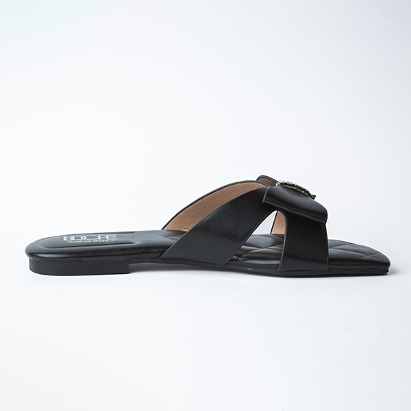 Stella Flat Sandal-Black 6