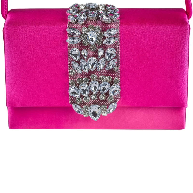 Viola Satin Purse-Fuchsia 2