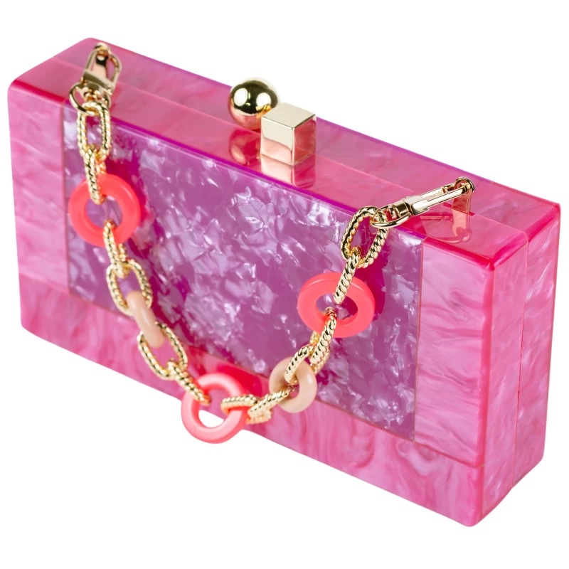 Lisa Acrylic Clutch-Roseo 6