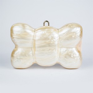 Dolce Acrylic Clutch-Beige