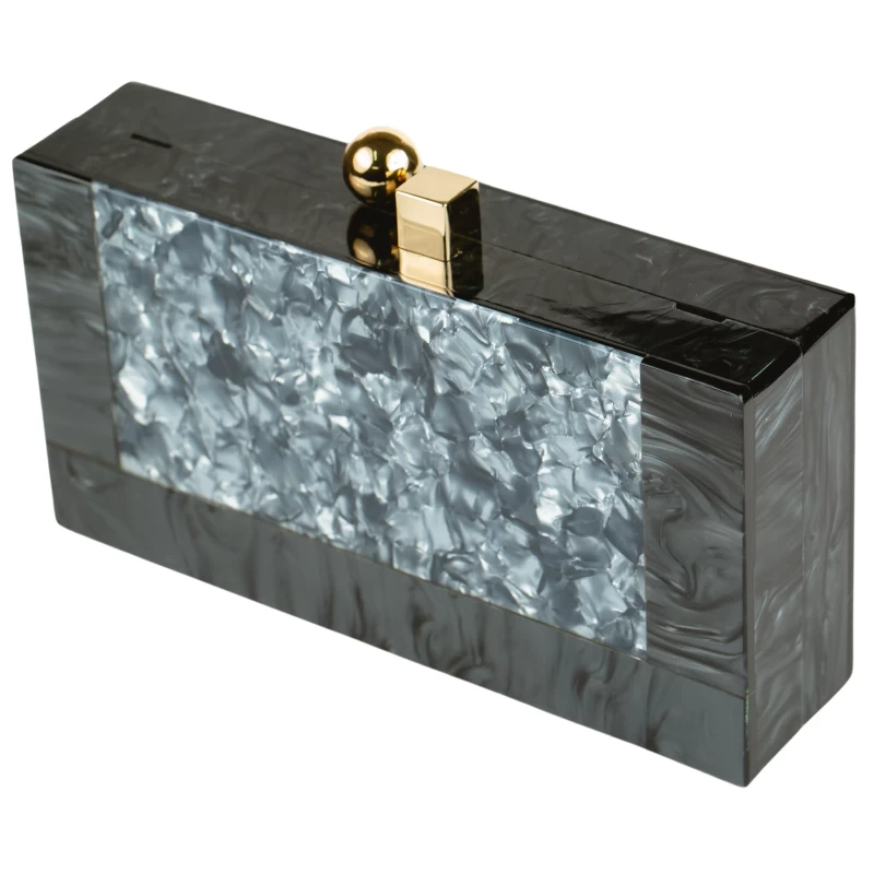 Lisa Acrylic Clutch-Black 4