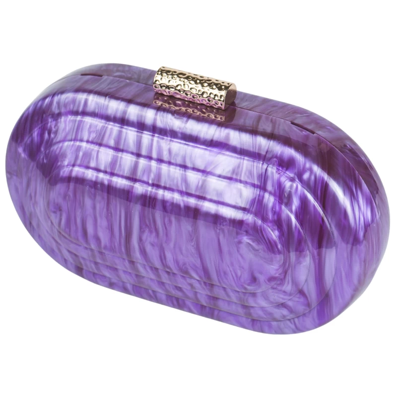 Rosa Acrylic Clutch-Purple 2