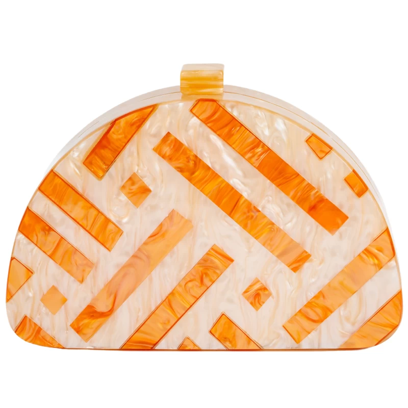 Sunny Acrylic Clutch-Orange