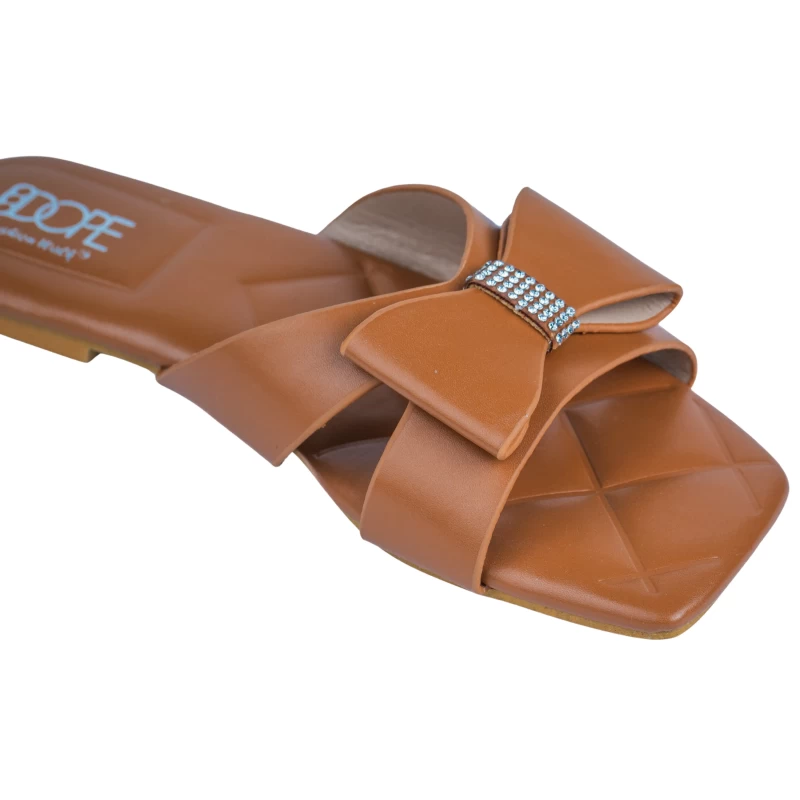 Stella Flat Sandal-Brown 5